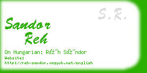 sandor reh business card